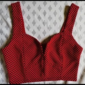 Red and black two piece